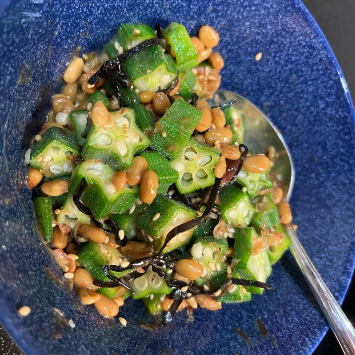 オクラと納豆のねばねば和え
